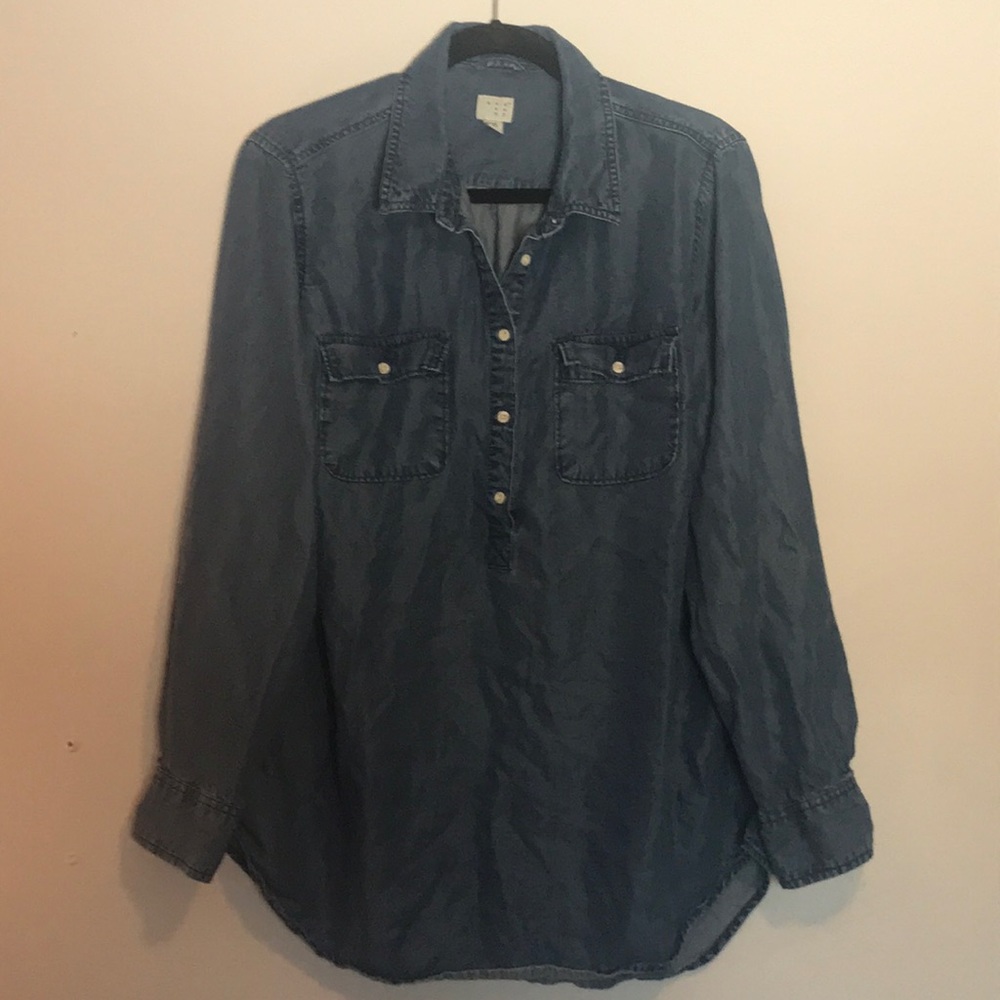Denim button up shirt